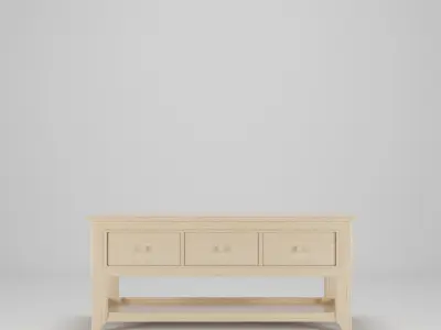 Wood Table 120 x 60 x 50  Low-poly 3D model