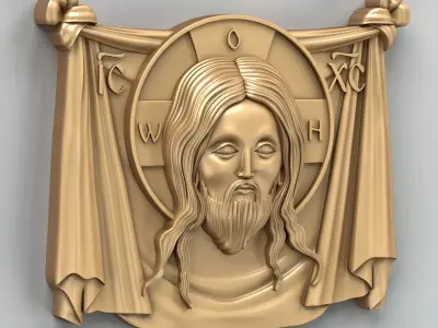 Carved decor central Icon 032 3D model