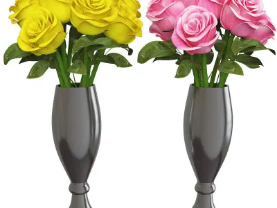 Rose Flowers 3d model Low-poly 3D model