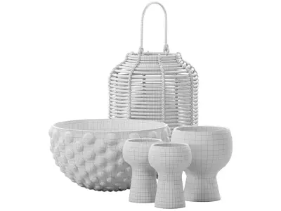 Decoration Vases Set 01 3D model