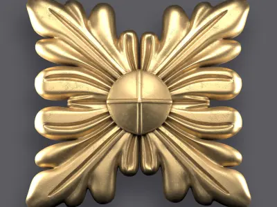 5 Flowers Ornamental Pack 8 3D model