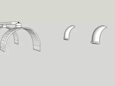 Wheel arches for the 2004 subaru Impreza body from tamiya 3D print model
