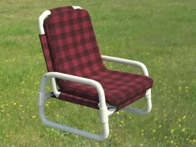 Garden Chair Low-poly 3D model