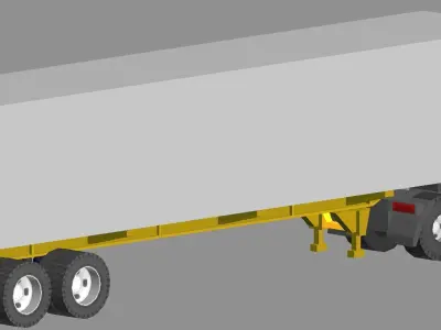 Container Truck Low-poly 3D model