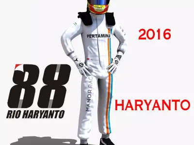 Rio Haryanto 2016 Low-poly 3D model