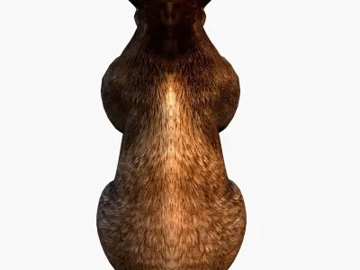 Bear brown Low-poly 3D model