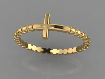 Cross Ring 3D print model