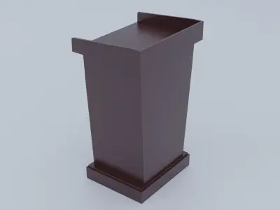 Wood Pulpit  Low-poly 3D model