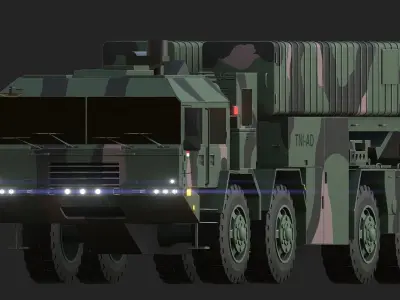 tactical ballistic missile 3D model