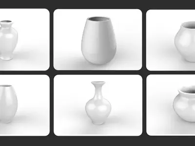 Set of 6 vase for 3d printing 3D print model