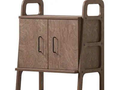 Bookcase Mini with Cabinet 3D model