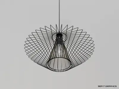 Pendant Lamp Kare Design Modo Wire Round 3D model