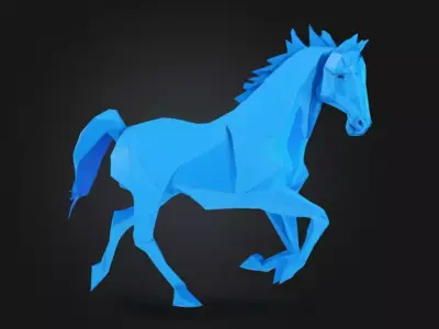 Geometric Horse 3D Modern Decorative Sculpture Free 3D print model