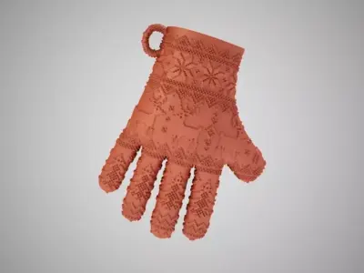 Christmas Gloves 3D print model