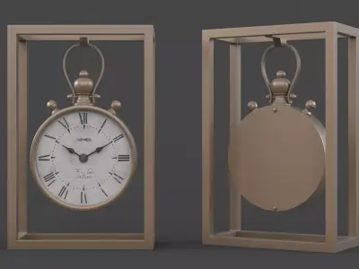 Iron Table Clock 3D model