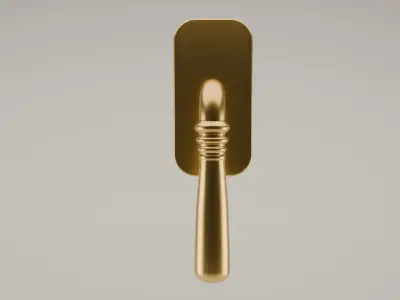 Golden window handle Free 3D model