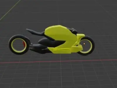 low polly bike  Free low-poly 3D model