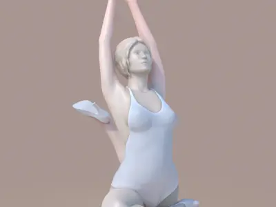 Woman Yoga 06 3D print model