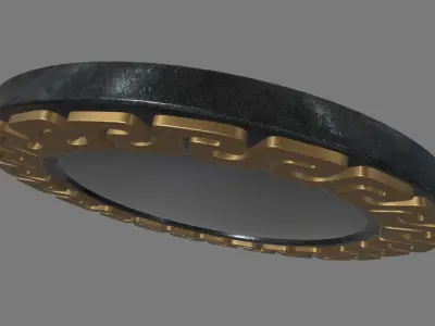 Greek Mirror Low-poly 3D model