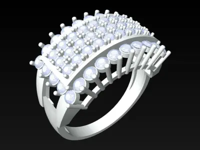 Diamond Ring - Womens Rings - SN385 Free 3D print model