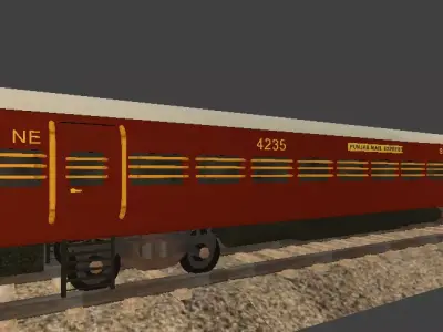 Indian Train Coach  3D model