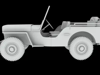 Jeep 3d model wwii armoured car 3D model