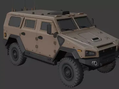 Armored Tactical Military Vehicle PBR  3D model