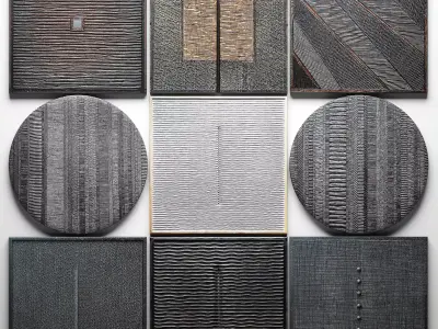 Collection Wood Wall Sculpture 3D model