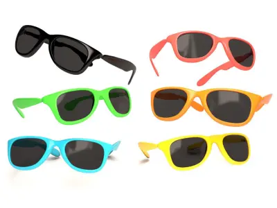 COLOR SUNGLASES  Low-poly 3D model