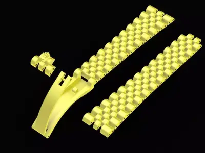 Modular Luxury Bracelet Clasp and Link System for Men 81a 3D print model