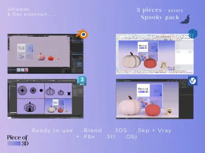 SPOOKY PACK - Halloween special - 3 pieces  Free 3D model