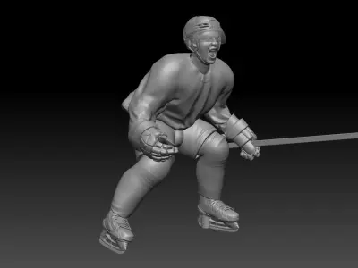 hockey player Inspired Mathew Barzal pose  3D print model