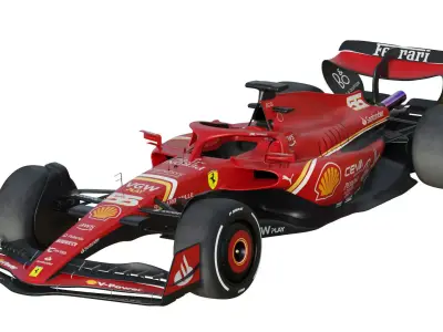 F1 Ferrari SF24 EVO 2024 3D model