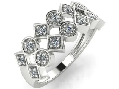 light weight gold diamond rings-C111116SKCH2026050-wt-0-5 3D print model