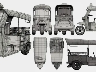 TuckTuck taxi tuk - tuk 3D model