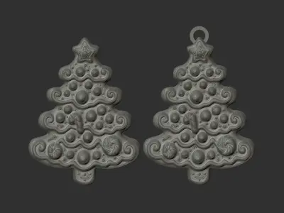 christmas tree decor 2  3D print model