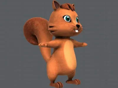 Squirrel V01 Low-poly 3D model
