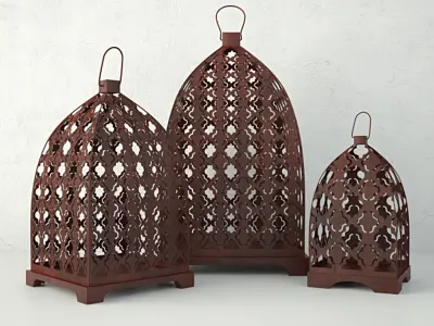 Rust Lantern Set 3D model