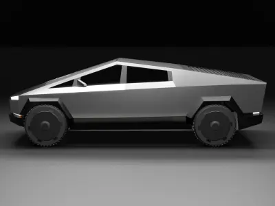 Cybertruck tesla  Low-poly 3D model
