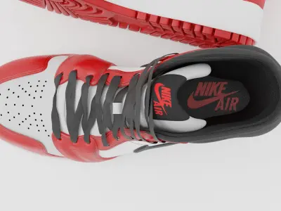 Nike Air Jordan 1 retro og 3D model