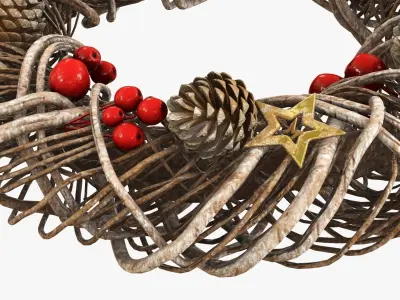 Wreath Christmas 01 3D model