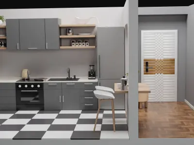 Kitchen isometric 3D model