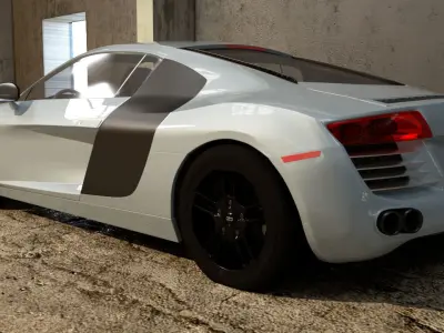 AUDI R8 Low-poly 3D model