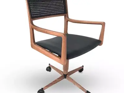CHAIR office - leather Low-poly 3D model