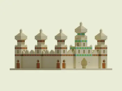 Arabasque Walls 3D model