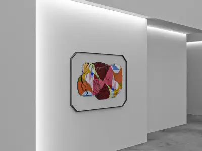 Painting Squares Colorful 3D model