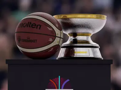 Eurobasket Trophy and Ball Kit 3D model