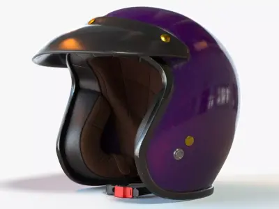 Motorcycle Helmet Low-poly 3D model shop