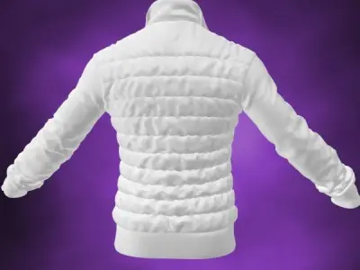 Down Sweater White Jacket 3D model
