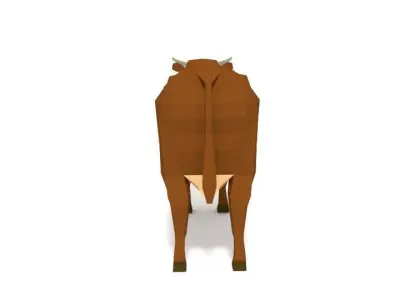 Low Poly Cartoon Cow Low-poly 3D model purchase